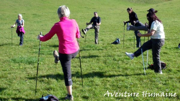 Echauffements musculaires et articulaires en marche nordique