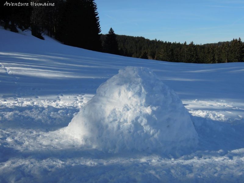 construction d'igloo famille